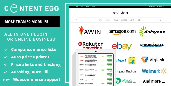 Content Egg Pro-跨境电商对接/佣金/比价/优惠券功能聚合插件