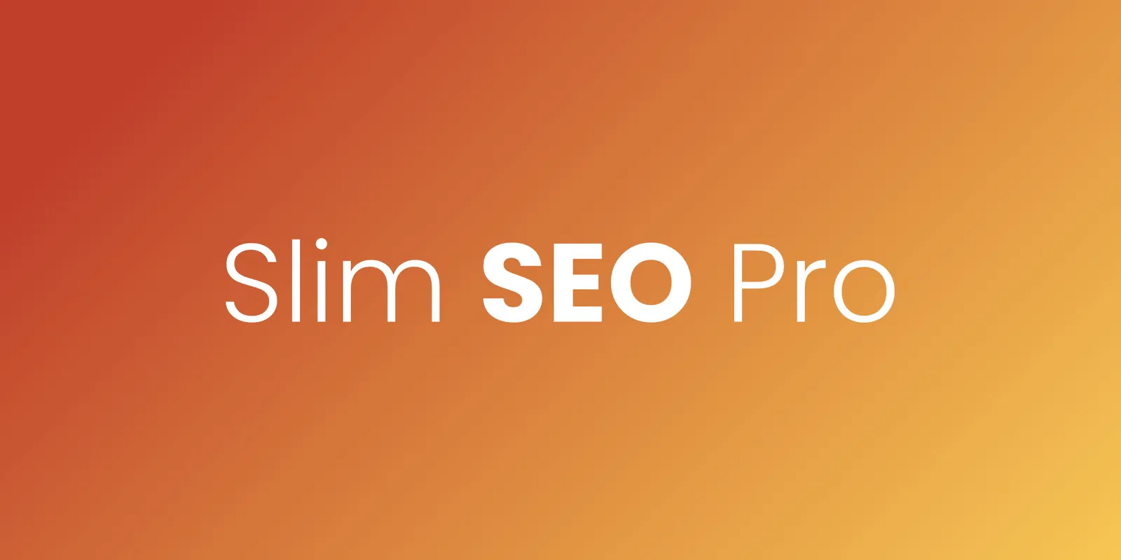 Slim SEO Pro-简单易用备受好评的SEO插件