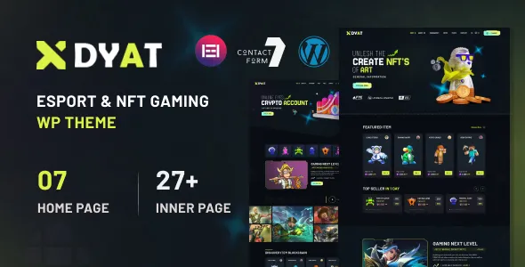 DYAT-超炫酷游戏NFT电竞网站WordPress主题