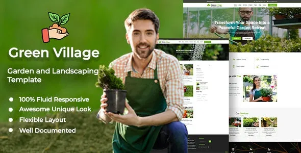 Green Village-绿化公司园艺景观设计HTML网站模板