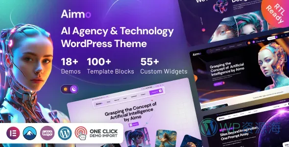 Aimo-多用途AI人工智能网站模板WordPress主题插图-WP资源海 Aimo-多用途AI人工智能网站模板WordPress主题插图-WP资源海