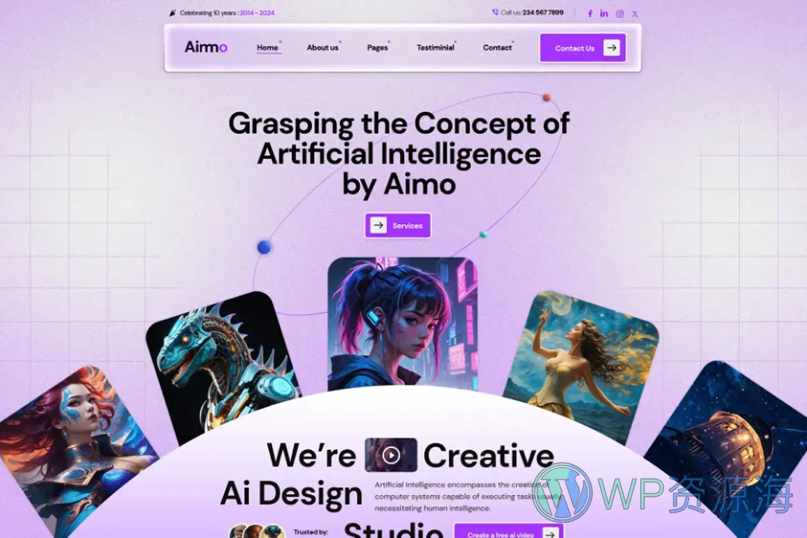 Aimo-多用途AI人工智能网站模板WordPress主题插图2-WP资源海 Aimo-多用途AI人工智能网站模板WordPress主题插图2-WP资源海