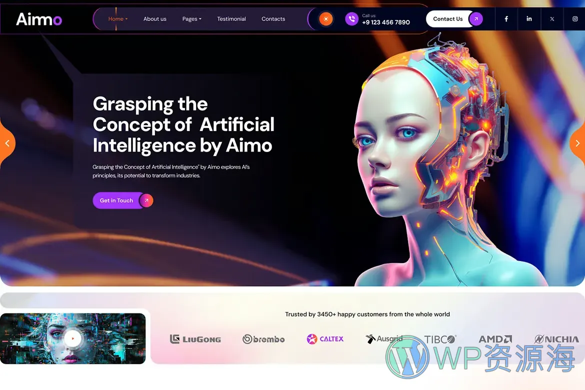 Aimo-多用途AI人工智能网站模板WordPress主题插图3-WP资源海 Aimo-多用途AI人工智能网站模板WordPress主题插图3-WP资源海