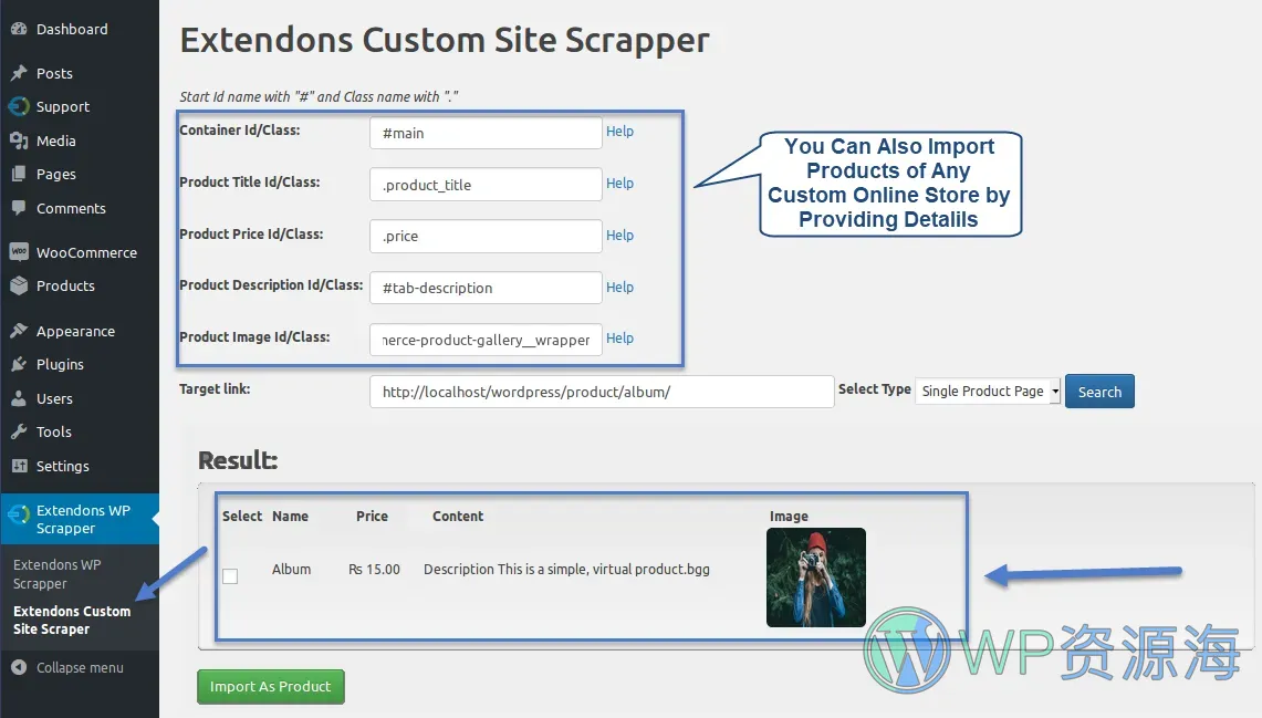 WordPress & WooCommerce Scraper-一键式内容采集与数据导入插件插图9-WP资源海