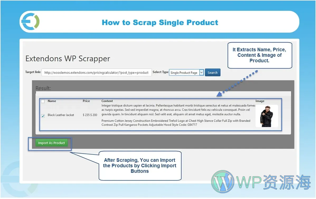WordPress & WooCommerce Scraper-一键式内容采集与数据导入插件插图2-WP资源海