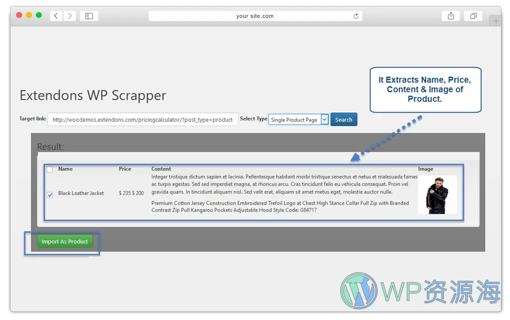 WordPress & WooCommerce Scraper-一键式内容采集与数据导入插件插图8-WP资源海
