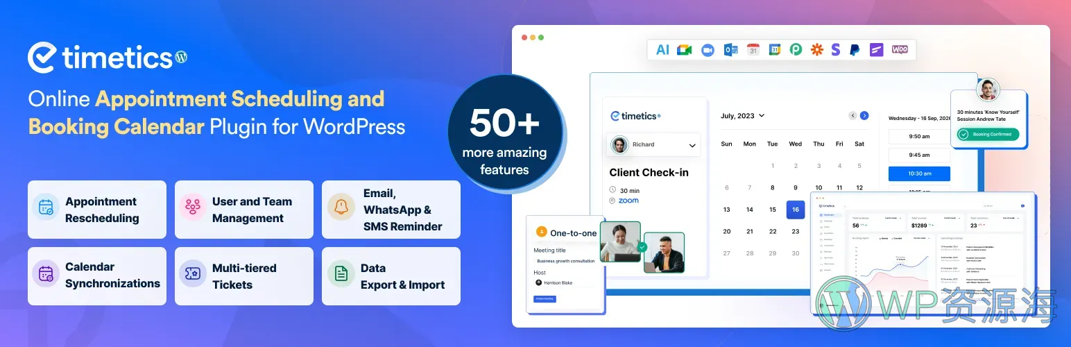 WP Timetics Pro-带AI功能的在线预约管理WordPress插件插图1-WP资源海