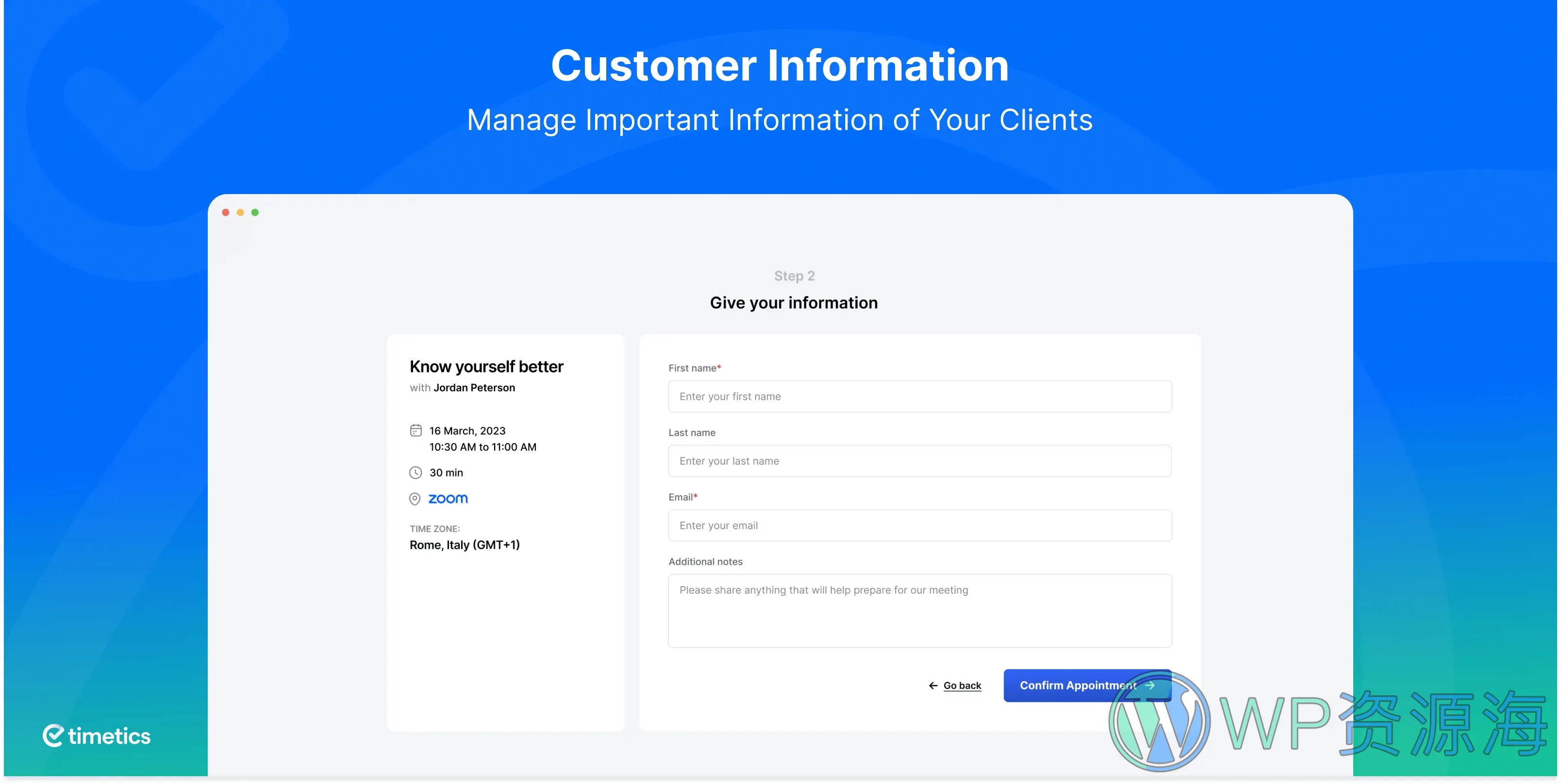 WP Timetics Pro-带AI功能的在线预约管理WordPress插件插图19-WP资源海