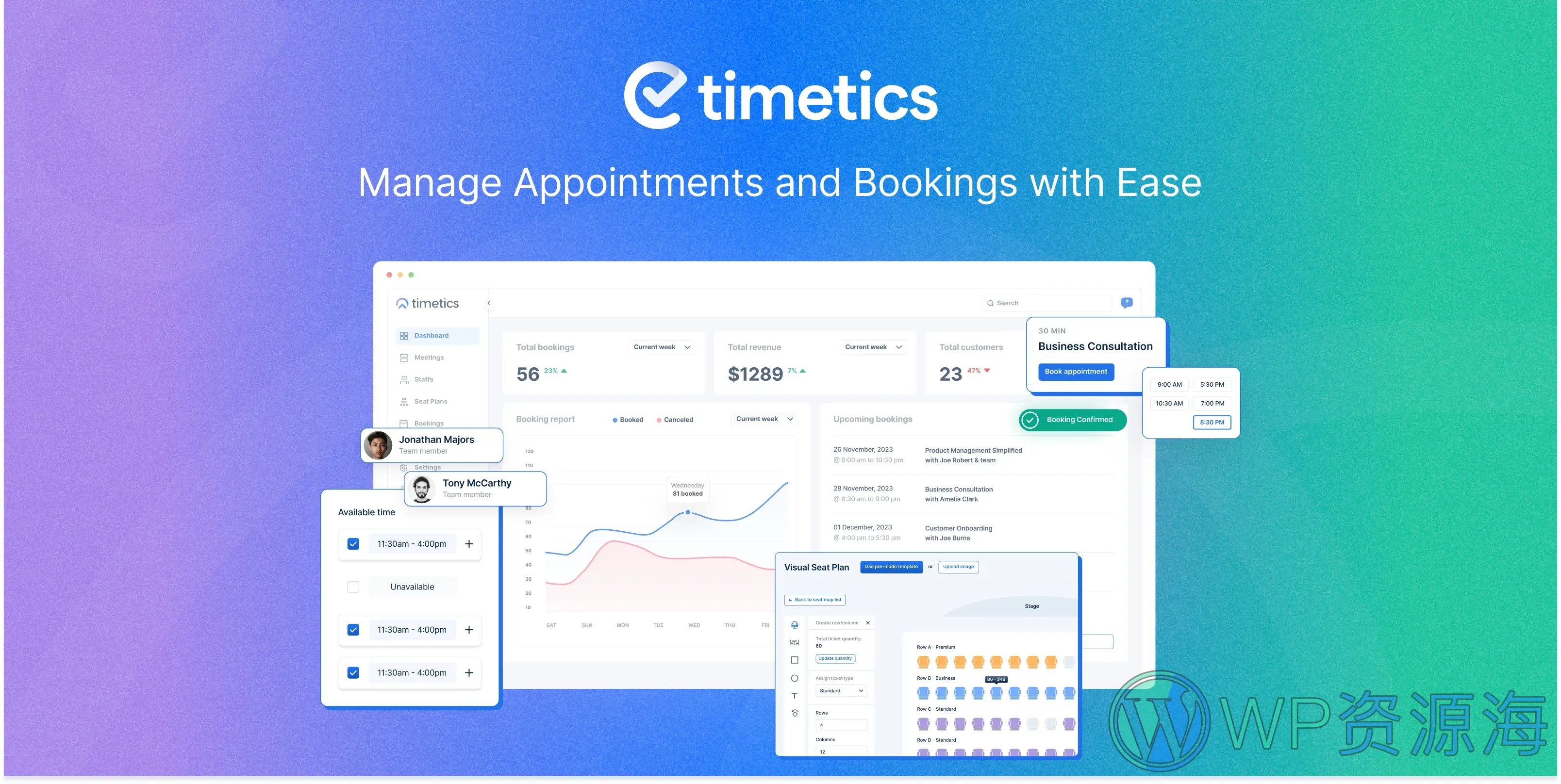 WP Timetics Pro-带AI功能的在线预约管理WordPress插件插图2-WP资源海