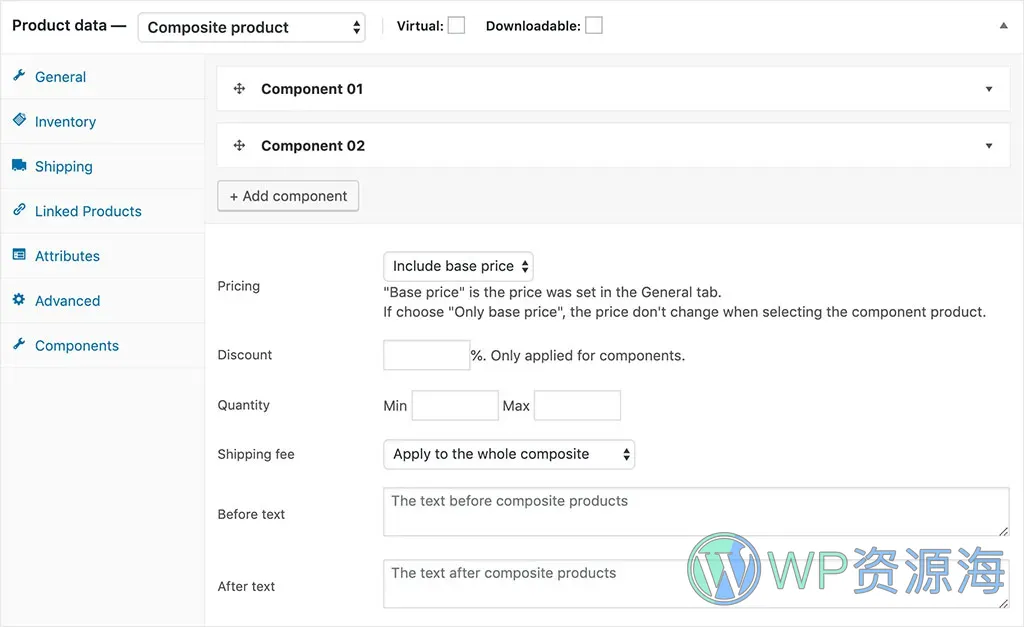 WPC Composite Products for WooCommerce 多产品捆绑/销售套餐插件插图3-WP资源海