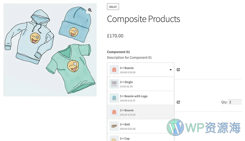 WPC Composite Products for WooCommerce 多产品捆绑/销售套餐插件插图2-WP资源海
