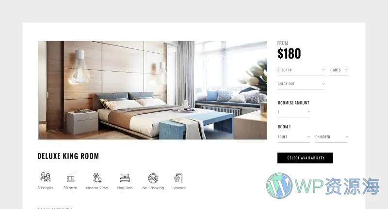Hotel Master-专业级酒店房间预订网站模板WordPress主题插图8-WP资源海