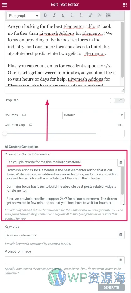 AI Assistant for Elementor-OpenAI GPT 驱动的AI内容&图像生成插件插图5-WP资源海
