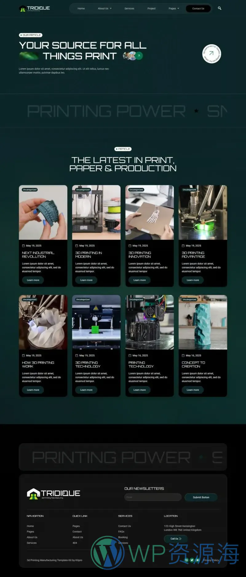 3D打印制造印刷印染网站模板_一键导入式WordPress整站模板插图4-WP资源海