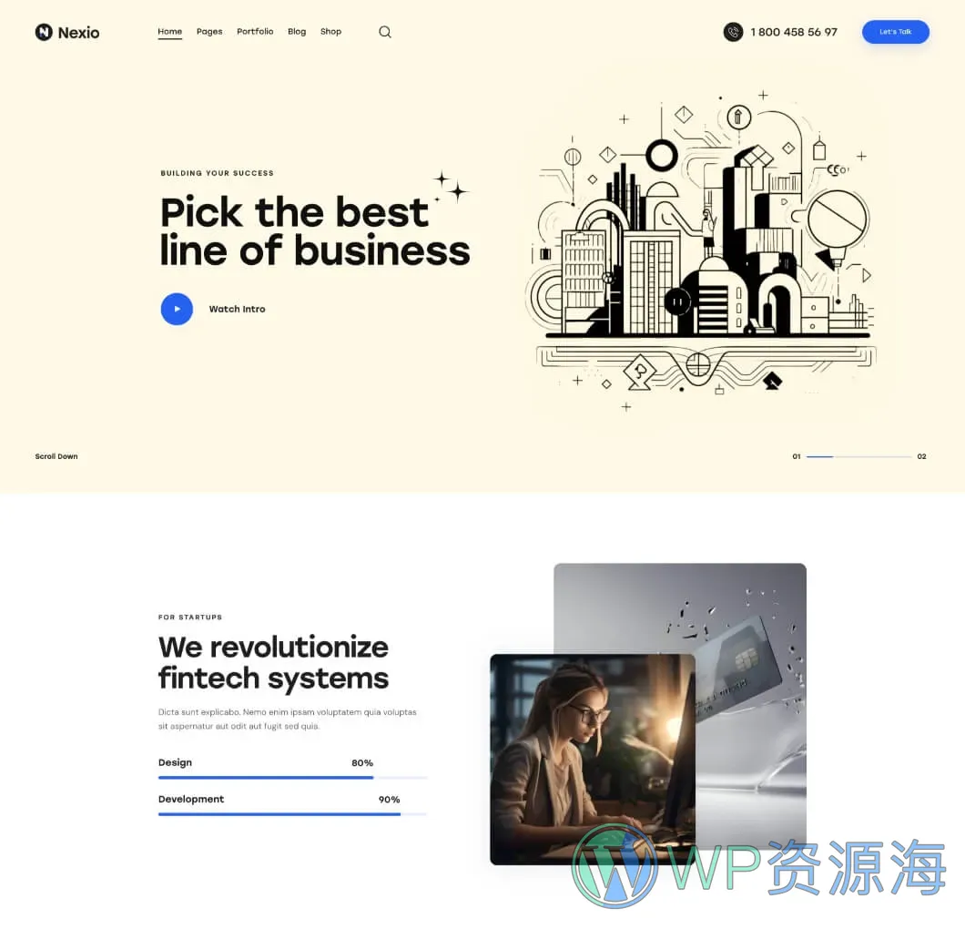 Nexio-广告营销创意设计咨询WordPress主题插图5-WP资源海