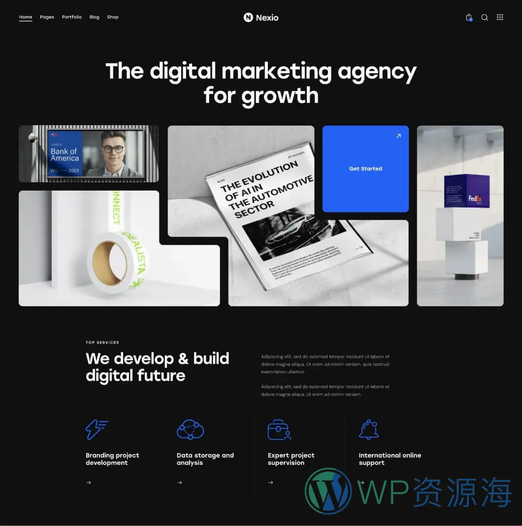 Nexio-广告营销创意设计咨询WordPress主题插图3-WP资源海