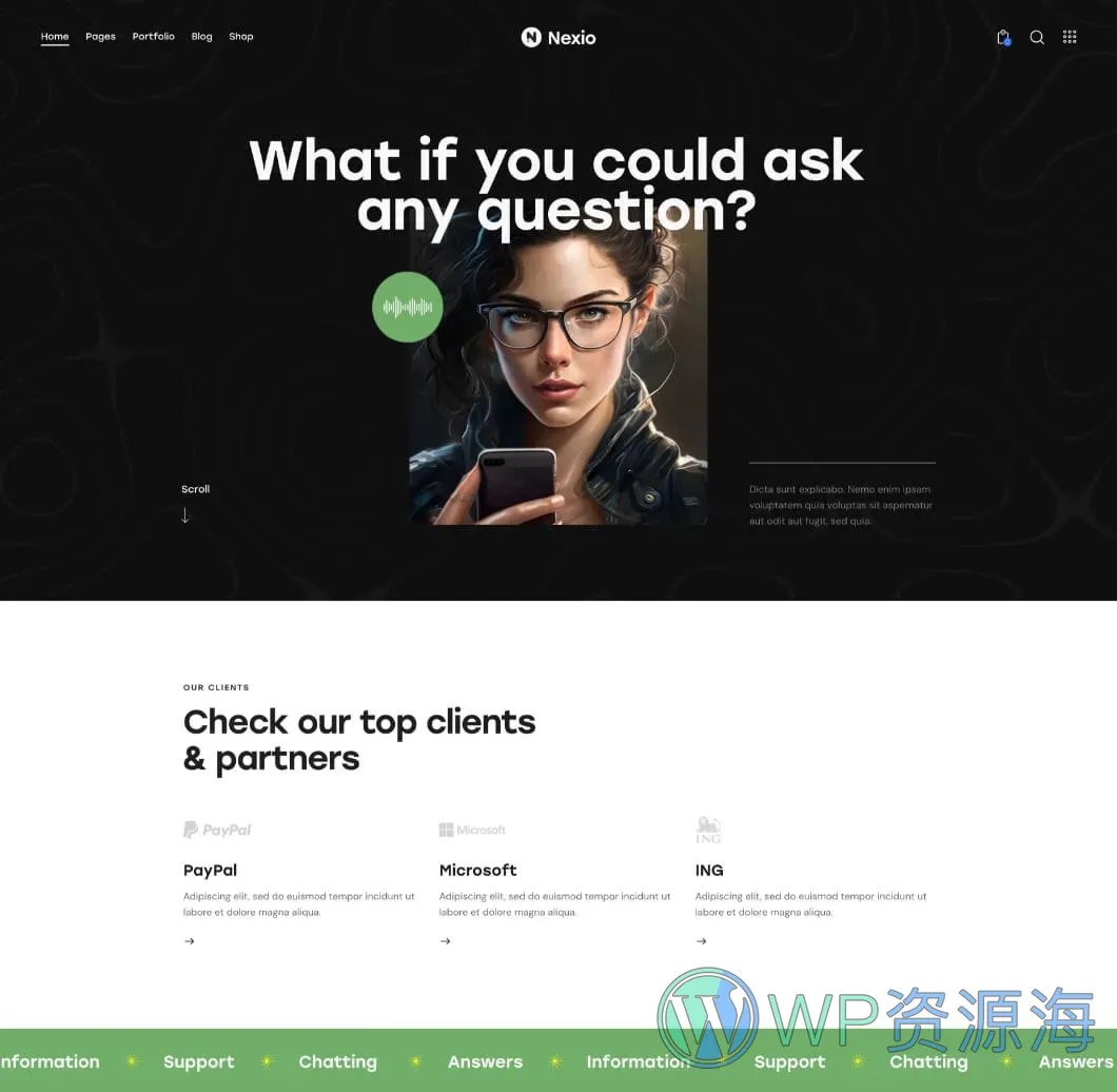 Nexio-广告营销创意设计咨询WordPress主题插图2-WP资源海