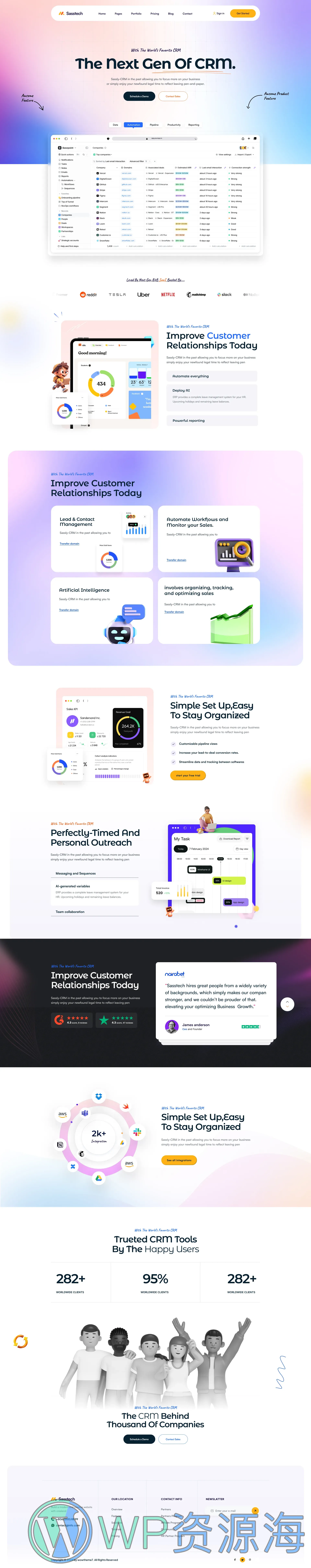 SassTech SaaS 软件APP科技公司HTML5网站模板插图4-WP资源海