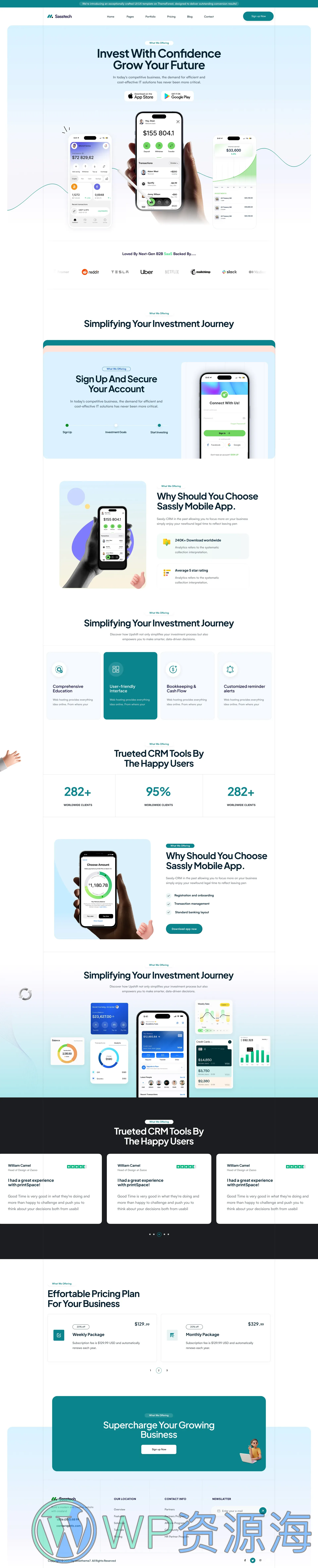 SassTech SaaS 软件APP科技公司HTML5网站模板插图5-WP资源海