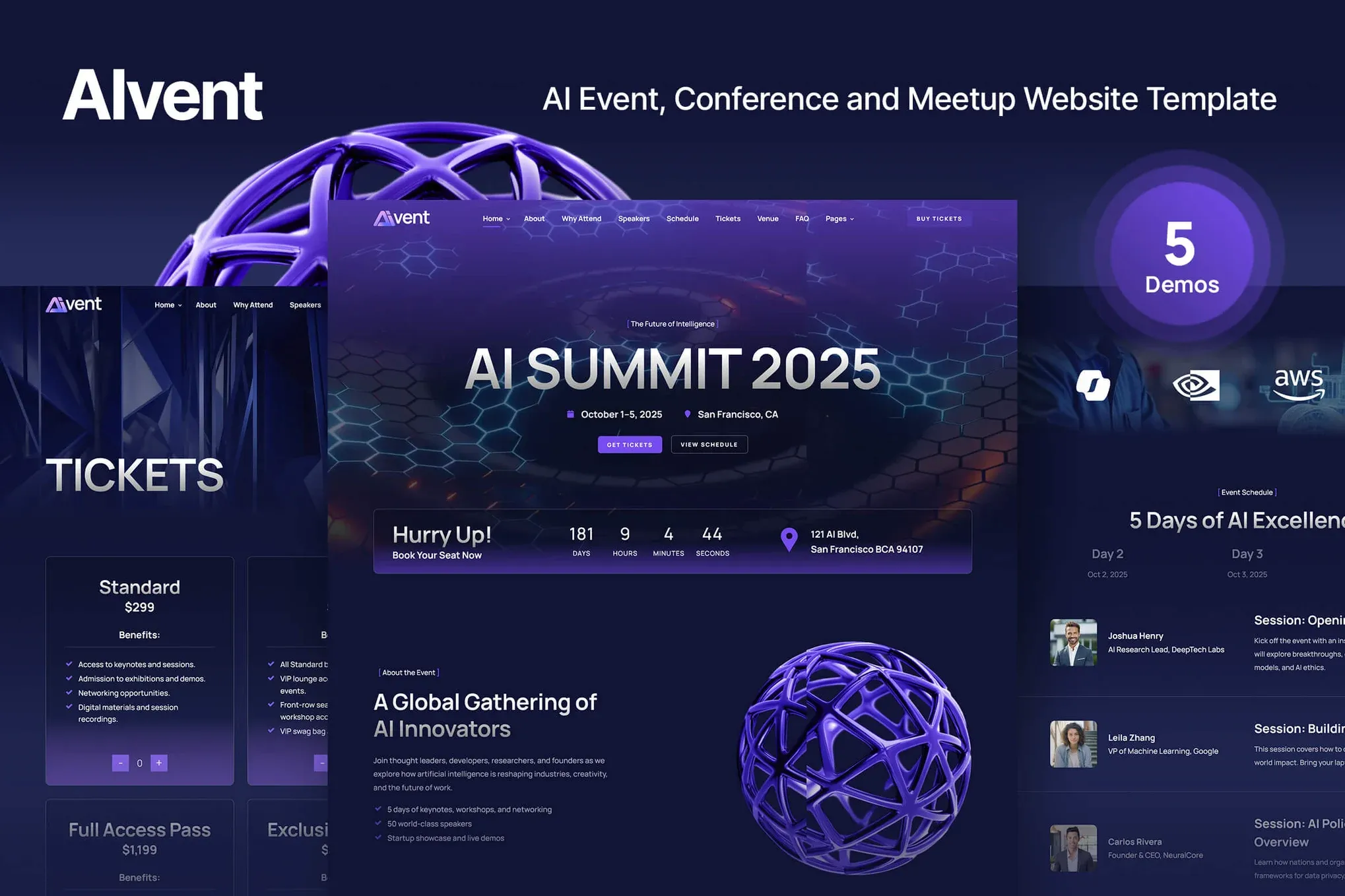 AIvent-AI大会互联网科技峰会网站HTML5模板