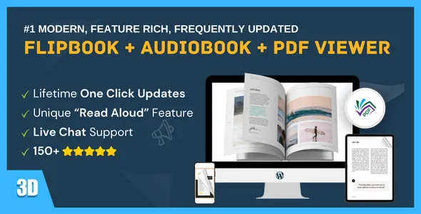 TNC FlipBook-超真实PDF 3D翻页阅读器WordPress插件