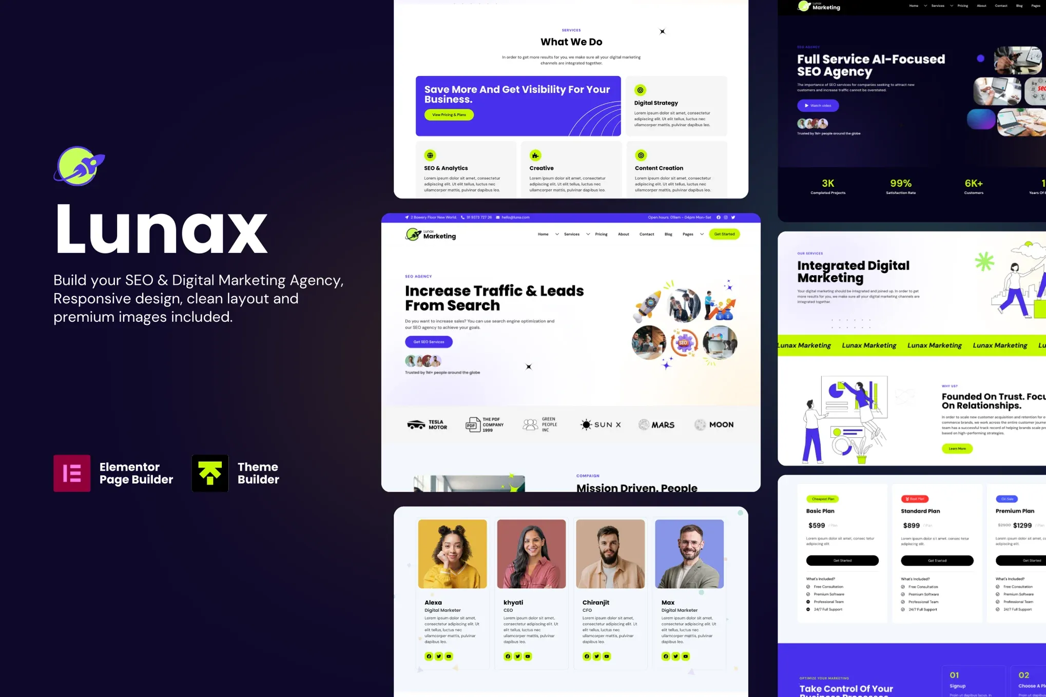 Lunax-网络营销与SEO优化网站模板WordPress主题