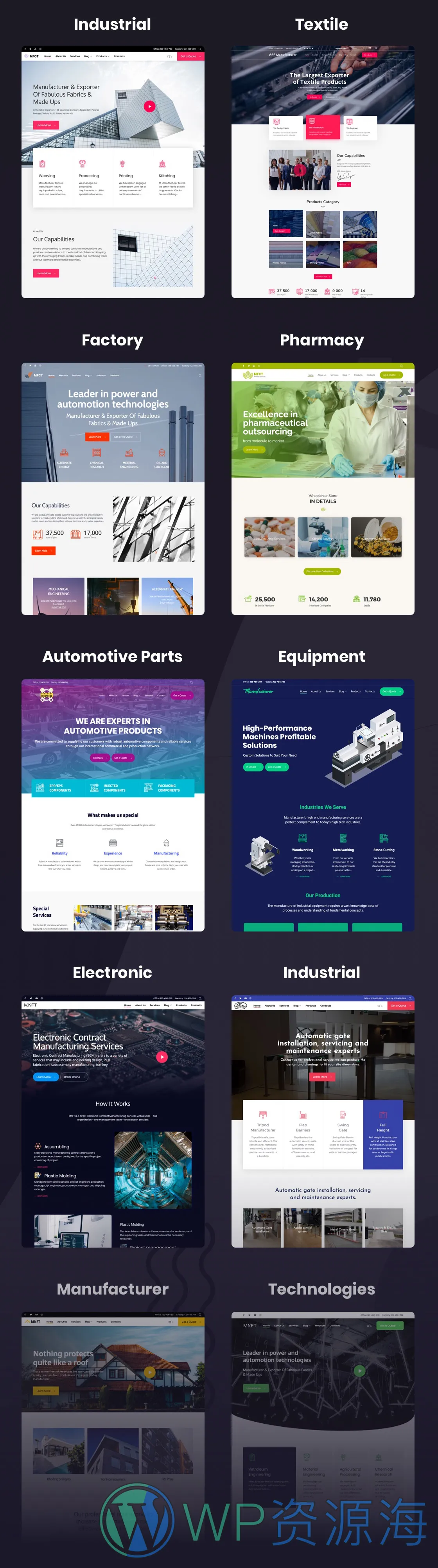 Manufacturer-加工制造工业工厂研发WordPress主题插图1-WP资源海 Manufacturer-加工制造工业工厂研发WordPress主题插图1-WP资源海