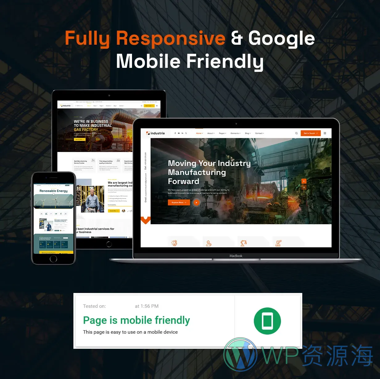 Industrie-工业工厂加工制造网站模板WordPress主题插图2-WP资源海