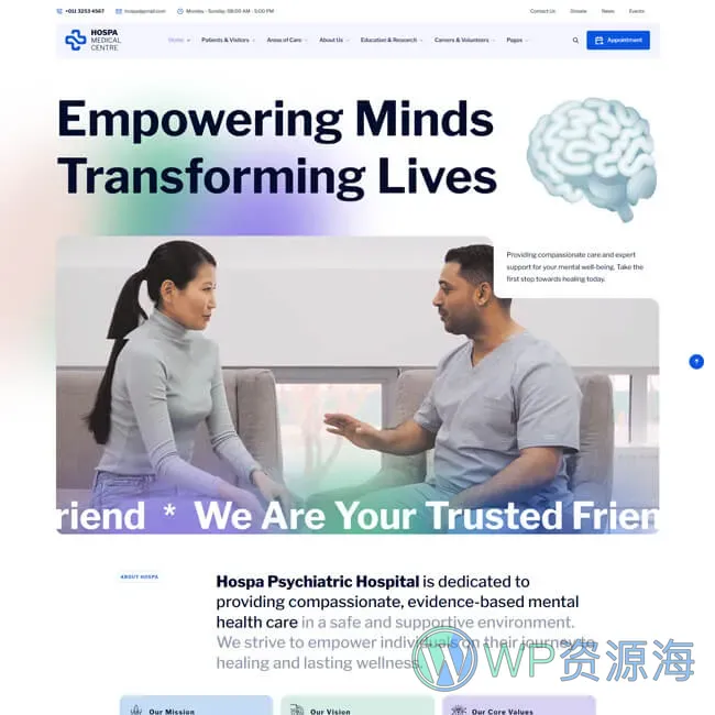 Hospa-医院诊所医疗商城检测中心WordPress主题插图9-WP资源海