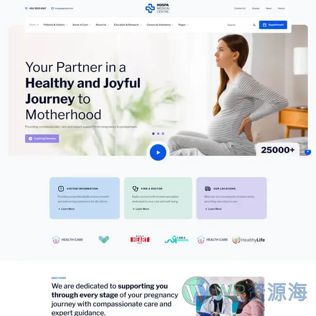 Hospa-医院诊所医疗商城检测中心WordPress主题插图10-WP资源海