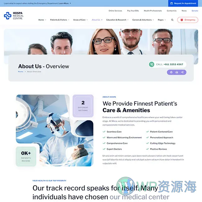 Hospa-医院诊所医疗商城检测中心WordPress主题插图11-WP资源海