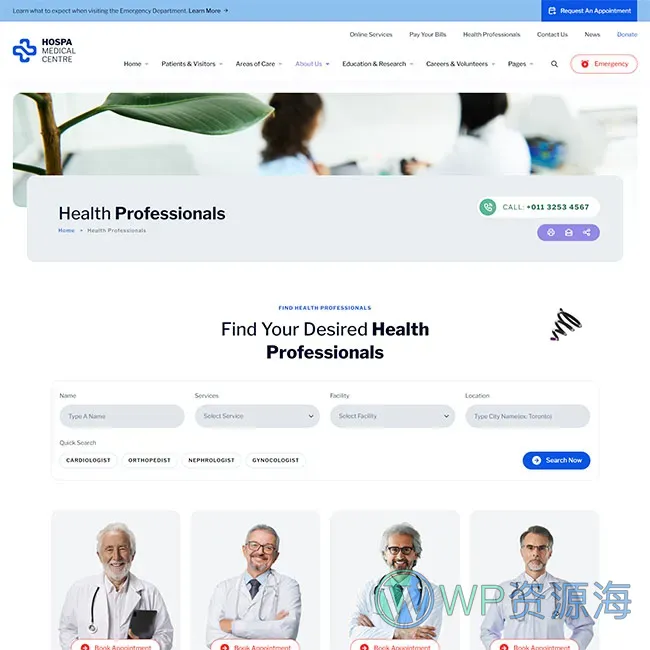 Hospa-医院诊所医疗商城检测中心WordPress主题插图23-WP资源海