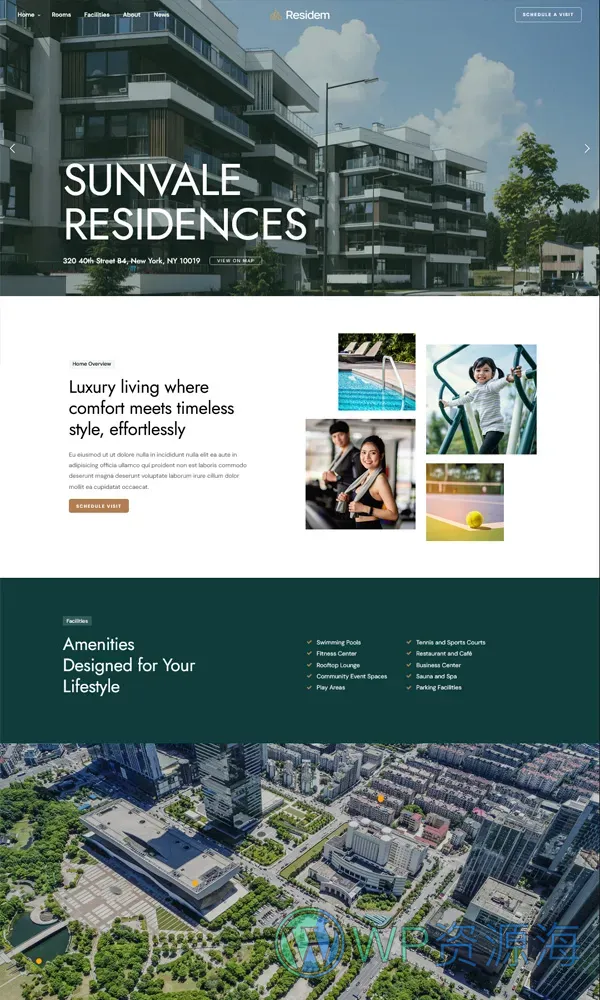 Residem-房地产房屋中介楼盘销售HTML5网站模板插图4-WP资源海