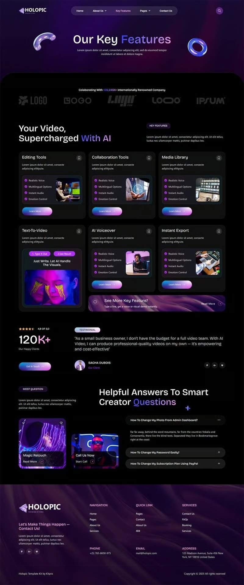 AI 视频在线生成APP软件公司网站模板_一键导入式快速建站模板插图6-WP资源海 AI 视频在线生成APP软件公司网站模板_一键导入式快速建站模板插图6-WP资源海
