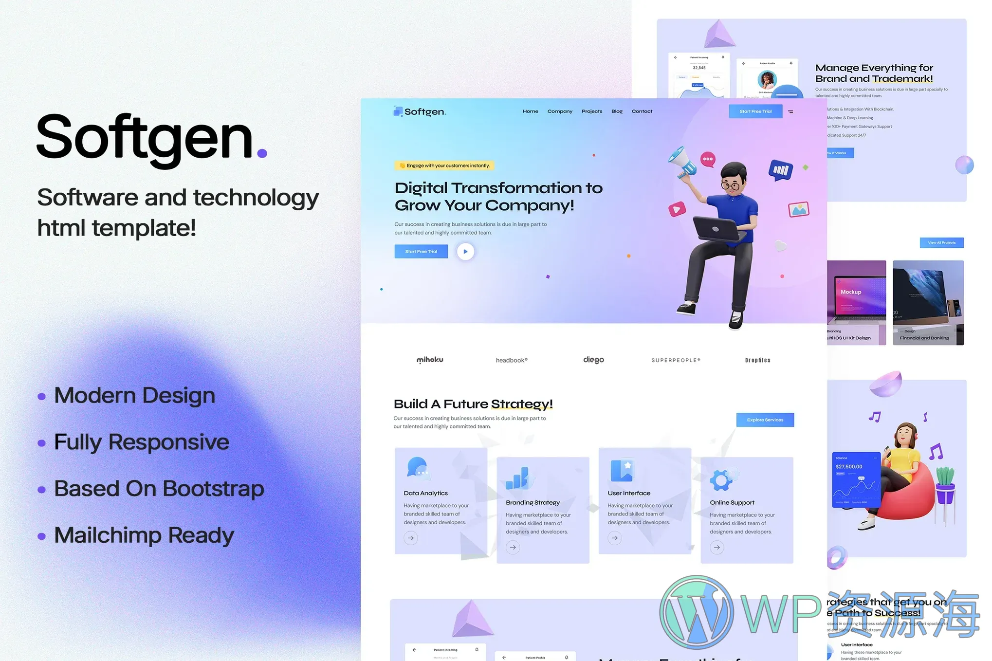 Softgen-简约漂亮的VR软件科技公司HTML5模板插图1-WP资源海 Softgen-简约漂亮的VR软件科技公司HTML5模板插图1-WP资源海