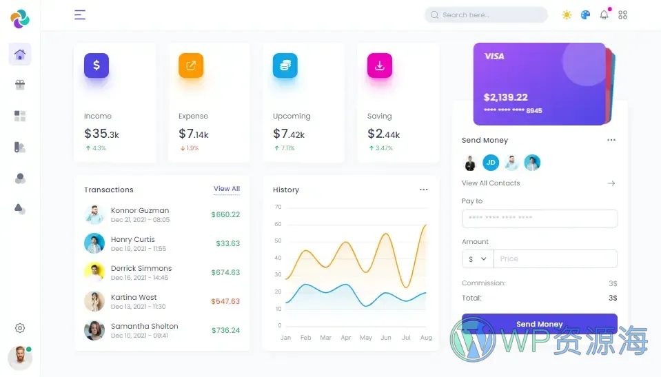 Lineone-设计新颖漂亮的管理员后台模板Tailwind+Laravel插图9-WP资源海