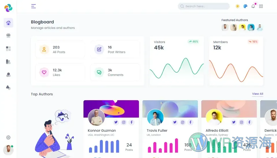 Lineone-设计新颖漂亮的管理员后台模板Tailwind+Laravel插图17-WP资源海