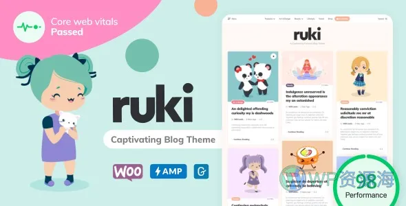 Ruki-打造可爱迷人亲和力网站WordPress主题插图-WP资源海
