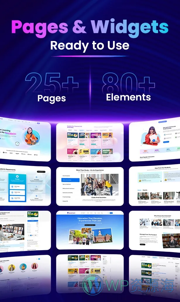 EduSmart-超漂亮在线课程大学教育网站WordPress主题插图6-WP资源海
