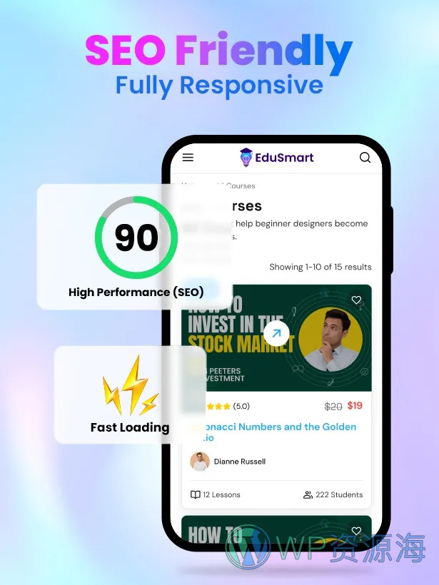 EduSmart-超漂亮在线课程大学教育网站WordPress主题插图5-WP资源海