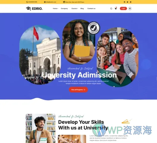 一款超漂亮的教育培训/在线课程网站HTML模板插图2-WP资源海