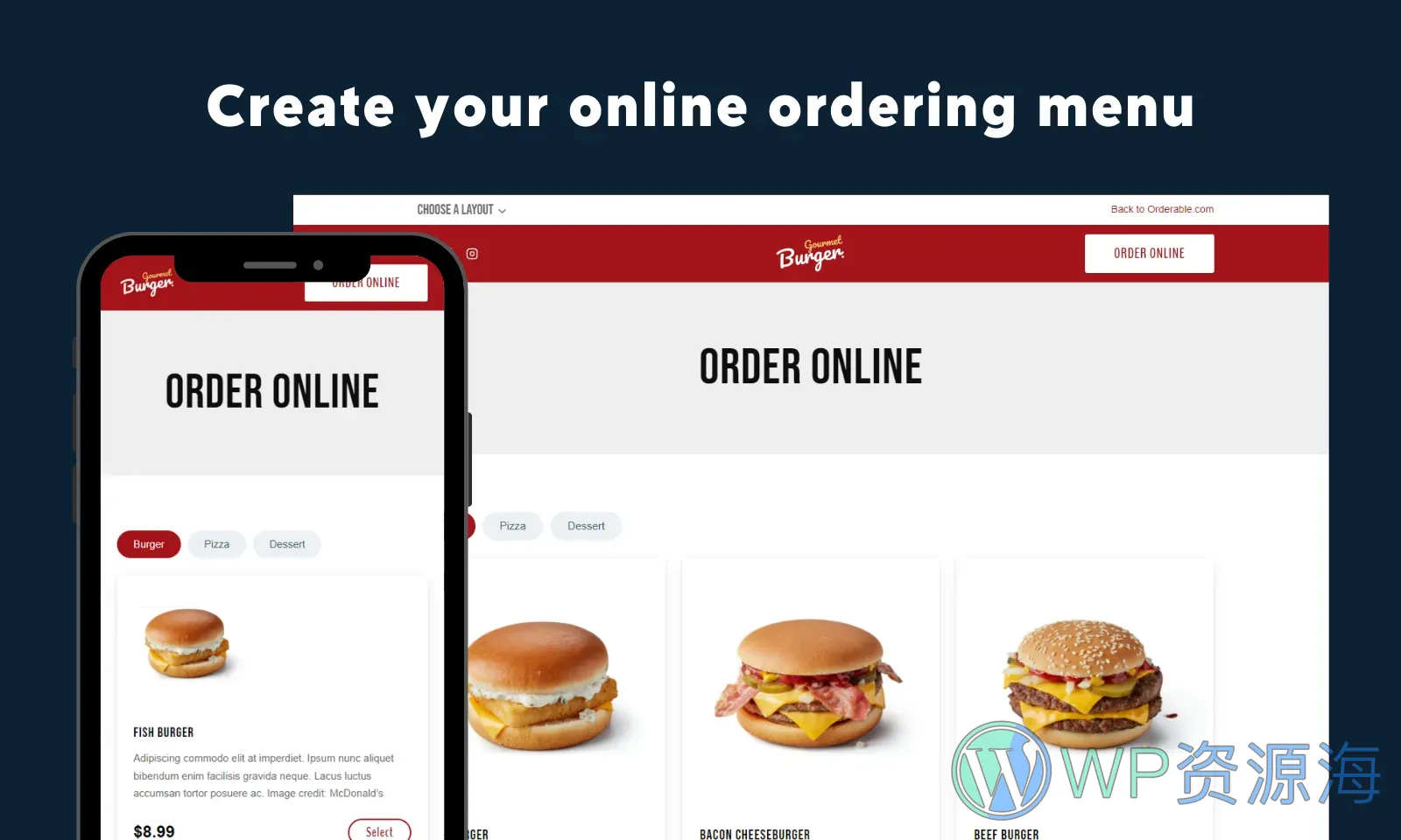 Orderable Pro-在线订餐点菜外卖送餐WordPress插件插图2-WP资源海
