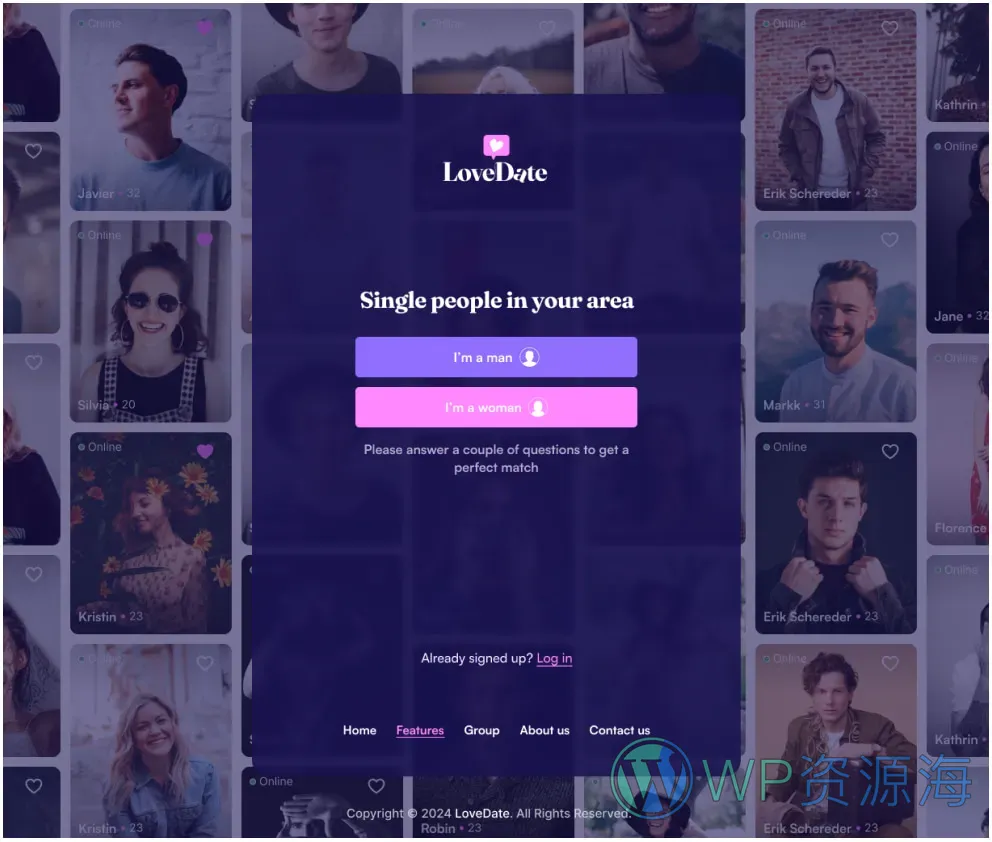 LoveDate-婚恋交友社交网站模板WordPress主题插图6-WP资源海