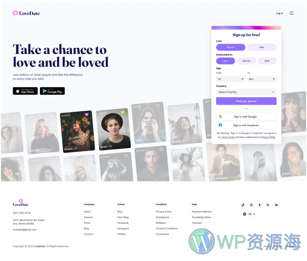 LoveDate-婚恋交友社交网站模板WordPress主题插图5-WP资源海