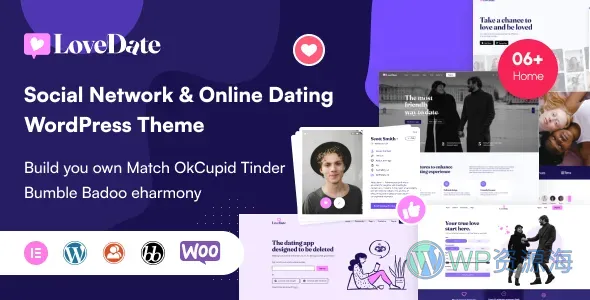 LoveDate-婚恋交友社交网站模板WordPress主题插图-WP资源海