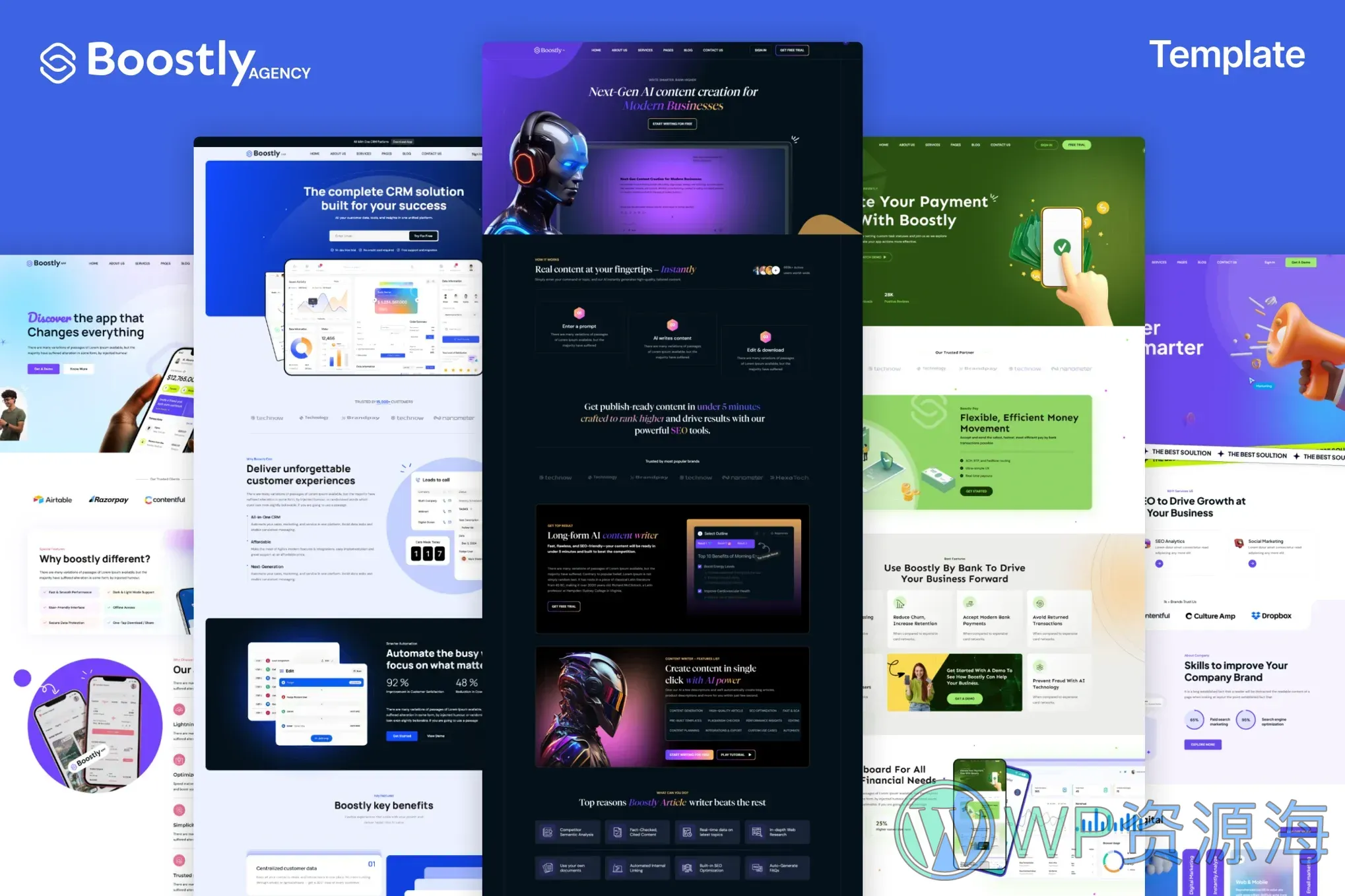 Boostly-科技公司SaaS软件平台高端HTML模板插图-WP资源海 Boostly-科技公司SaaS软件平台高端HTML模板插图-WP资源海