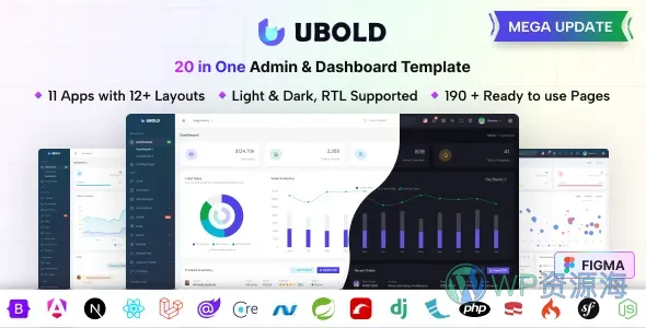 UBold-20合1多框架适配前端开发模板插图-WP资源海 UBold-20合1多框架适配前端开发模板插图-WP资源海