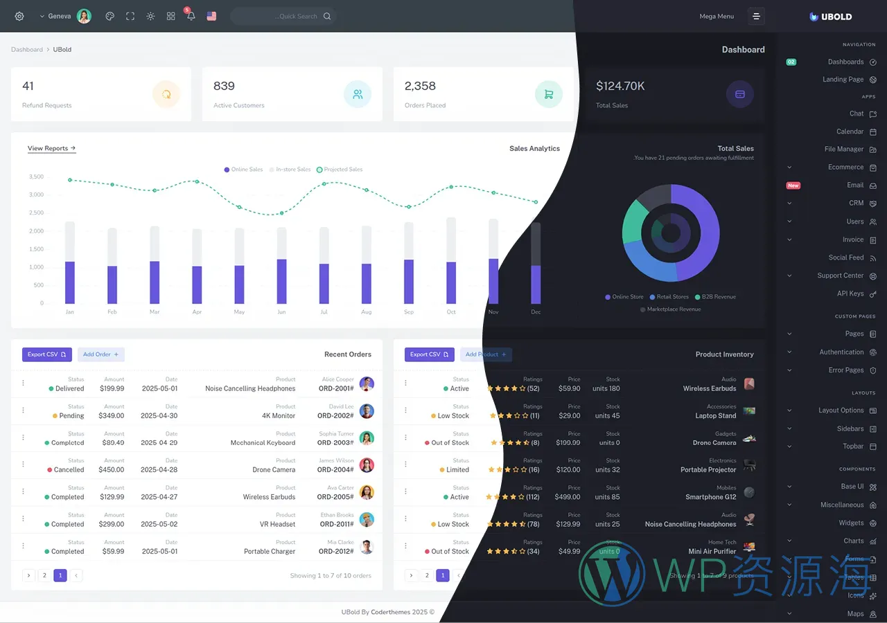 UBold-20合1多框架适配前端开发模板插图8-WP资源海 UBold-20合1多框架适配前端开发模板插图8-WP资源海