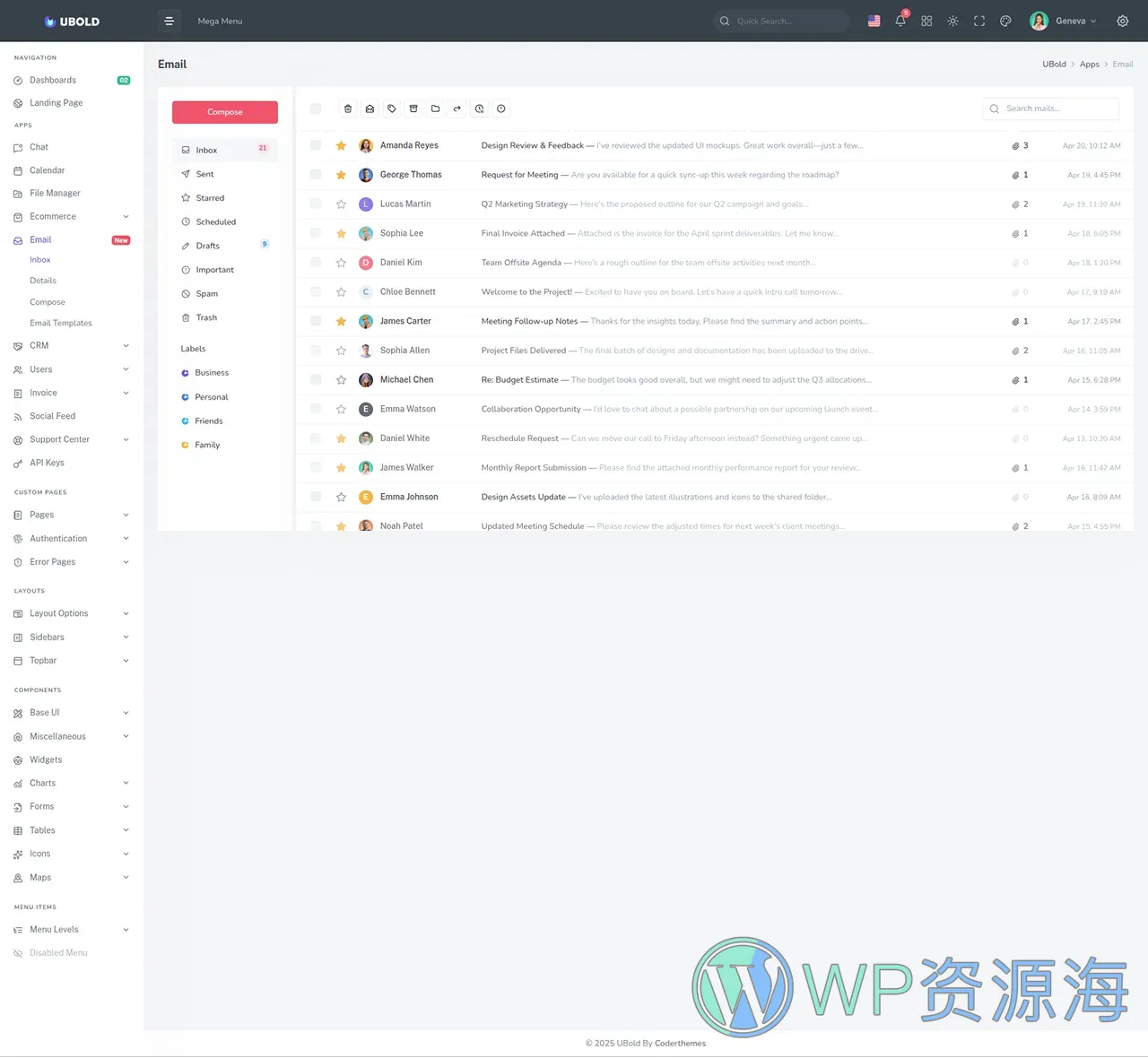 UBold-20合1多框架适配前端开发模板插图13-WP资源海 UBold-20合1多框架适配前端开发模板插图13-WP资源海