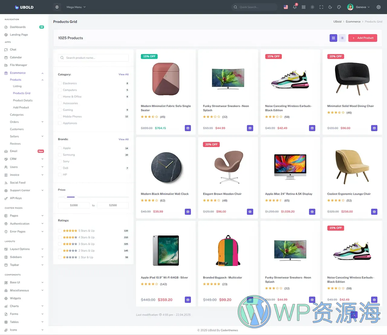 UBold-20合1多框架适配前端开发模板插图12-WP资源海 UBold-20合1多框架适配前端开发模板插图12-WP资源海